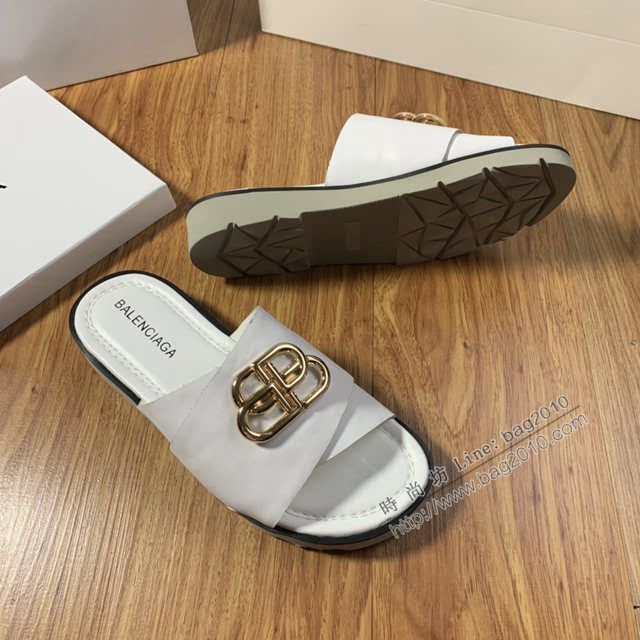 Balenciaga經典款男鞋 巴黎世家頂級版本男士夏季牛皮鞋面涼拖  hdbl1280